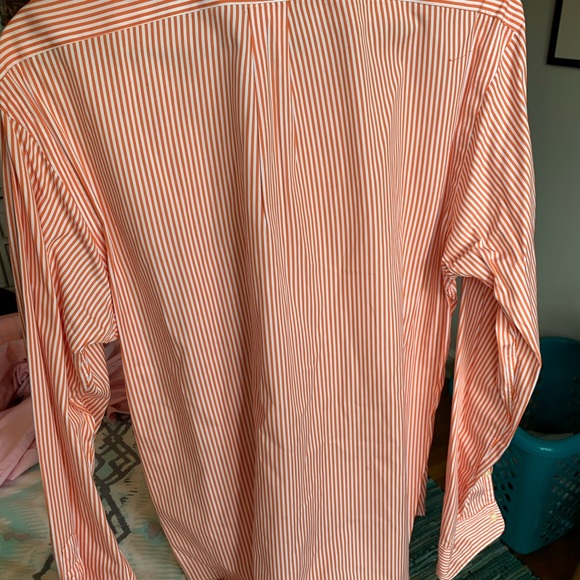Orange & White Polo Button Up - Picture 6 of 12